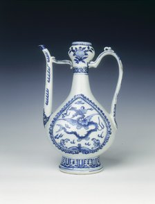 Ewer with flying sea-dragons, Ming dynasty, China, 1550-1575. Artist: Unknown