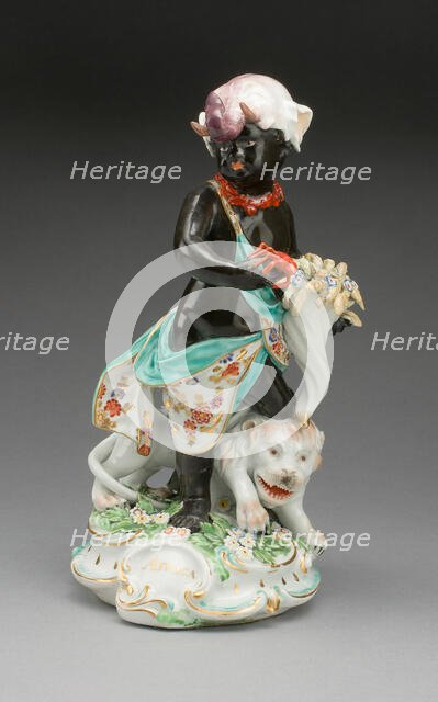 Allegorical Figure of Africa, Derby, 1770/80. Creator: Derby Porcelain Manufactory England.