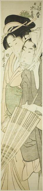 Koharu of the Kinokuniya and Kamiya Jihei, Japan, c. 1800. Creator: Kitagawa Utamaro.