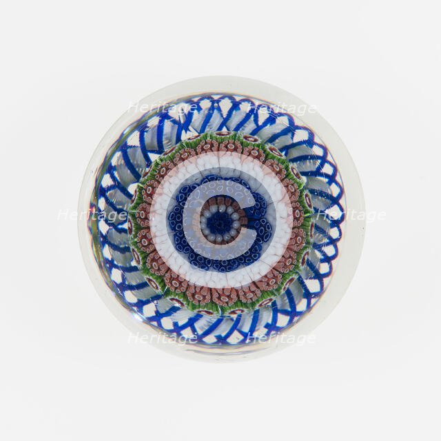 Paperweight, France, c. 1845-60. Creator: Saint-Louis Glassworks.