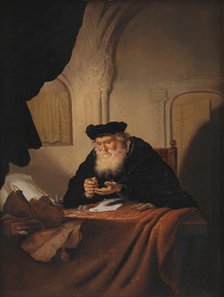 An Old Man Counting his Money, 1635. Creator: Koninck, Salomon (1609-1656).