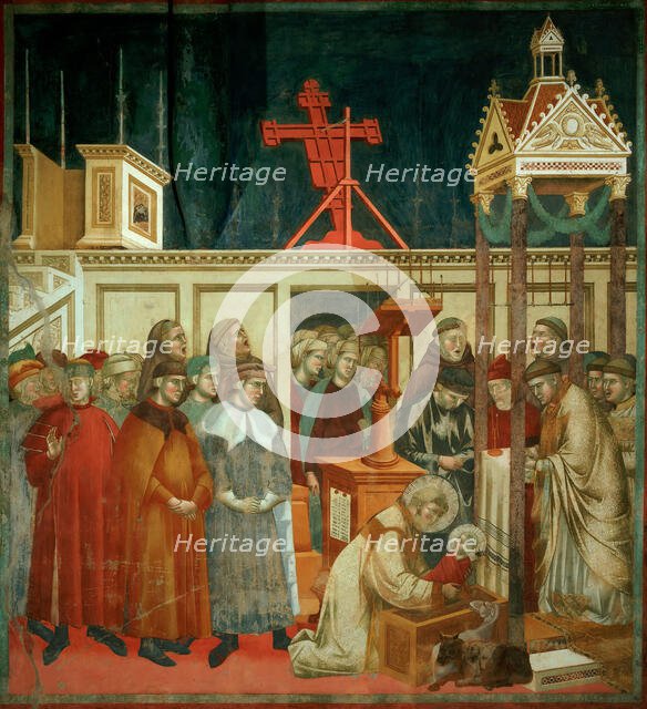 Institution of the Crib at Greccio (from Legend of Saint Francis), 1295-1300. Creator: Giotto di Bondone (1266-1377).