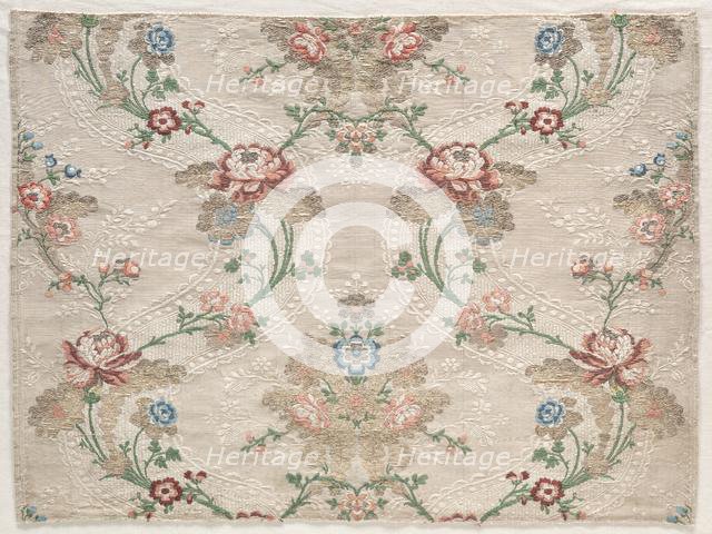 Taffeta Fragment, c. 1730. Creator: Unknown.