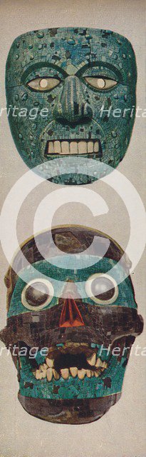 'Primitive Cultures in Ritual and Festival Masks - Quetzalcoatl and Tezcatlipocaa', c1935. Artist: Unknown.