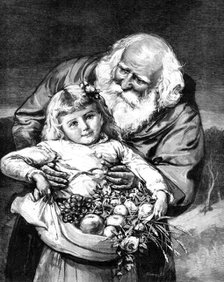 The New Year - drawn by A. E. Emslie, 1881. Creator: Adolphe François Pannemaker.