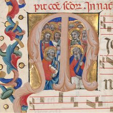 Initial M: The Apostles, about 1392-1402. Creator: Niccolo di Giacomo da Bologna.