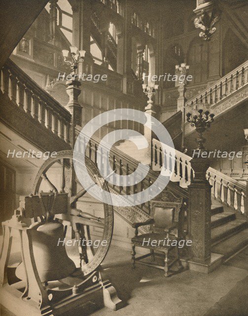 'Magnificent Staircase of Grocers' Hall and the Great Flemish Bell Named Martin', c1935. Creator: Taylor.