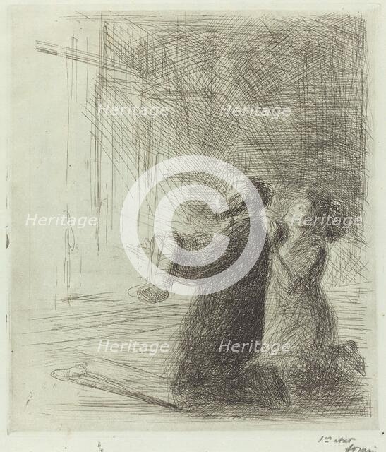 Lourdes, Imploring before the Grotto (fourth plate), 1912/1913. Creator: Jean Louis Forain.