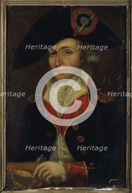 Portrait of a national guard wearing a post-1792 costume, between 1792 and 1799. Creator: Unknown.