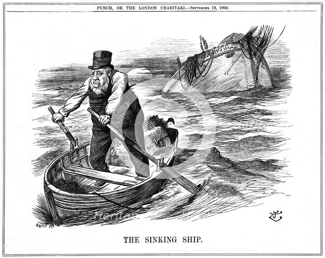 'The Pilgrim's Rest', caricature af Paul Kruger, South African politician, 1900. Artist: John Tenniel