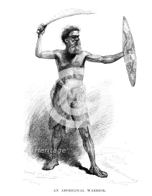 An Aboriginal Warrior, 1886. Artist: Unknown