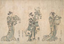 Three Actors, 1750 or 1751. Creator: Ishikawa Toyonobu.