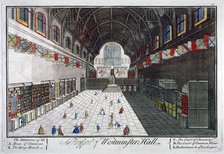 Interior view of Westminster Hall, London, c1750.                                     Artist: Anon