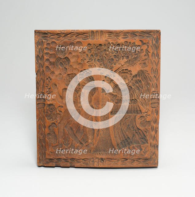 Biscuit Mold: Adam and Eve Expelled from the Gates of Eden, Germany, Possibly 17th century. Creator: Unknown.