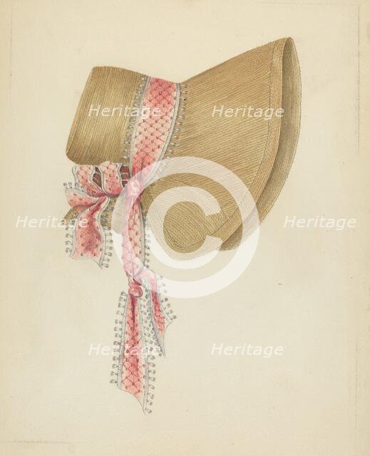 Bonnet, c. 1937. Creator: Esther Hansen.