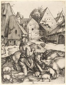 The Prodigal Son, c. 1496. Creator: Albrecht Durer.