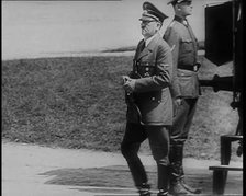 Adolf Hitler Walking Away from the 1918 Armistice Train Car at  Compiegne After the French..., 1940. Creator: British Pathe Ltd.