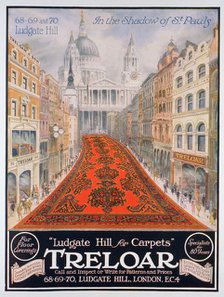 Advert for Treloar carpets, 1920. Artist: Unknown