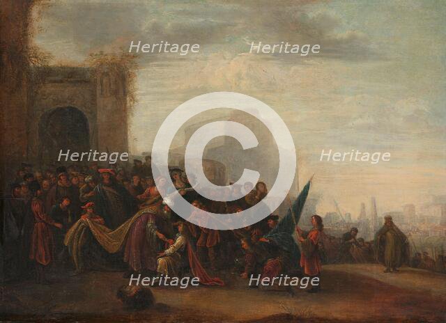 Saul Welcoming David after his Victory over Goliath, 1640. Creator: Gerrit de Wet.