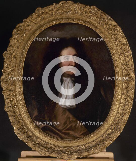 Portrait of Jean de La Fontaine (1621-1695), poet, c1680. Creator: Hyacinthe Rigaud.