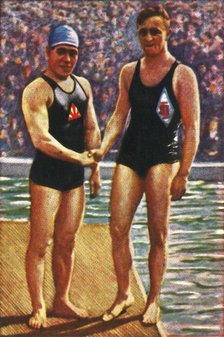 Yoshiyuki Tsuruta and Erich Rademacher, 1928. Creator: Unknown.