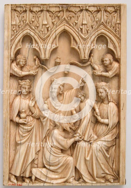 Leaf from a Diptych with the Adoration of the Magi, French, 14th century. Creator: Unknown.