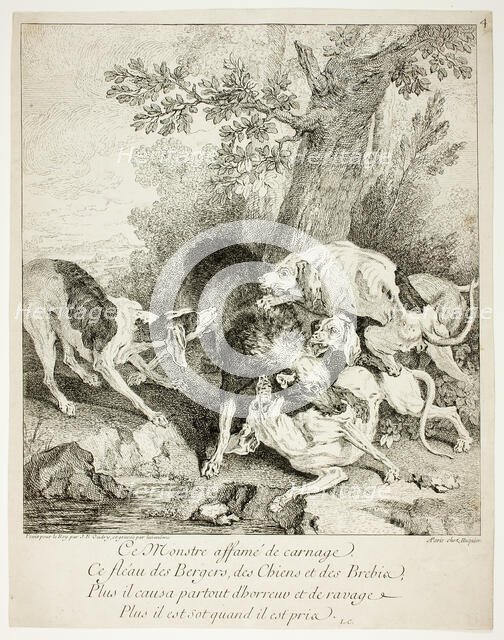 The Wolf at Bay, n.d. Creator: Jean-Baptiste Oudry.