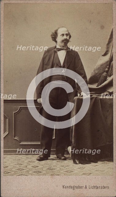 Portrait of the violinist and composer Moritz Kässmayer (1831-1884) , ca 1865. Creator: Photo studio Kundegraber & Lichtenstern, Vienna  .