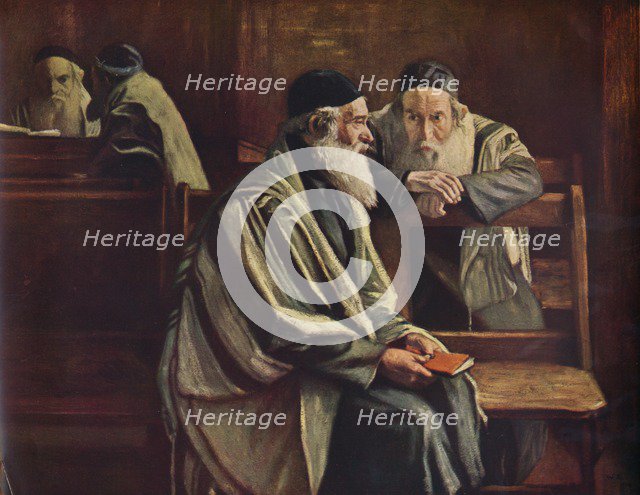 'Jewish Synagogue, Spitalfields', 1935. Artist: William Rothenstein.