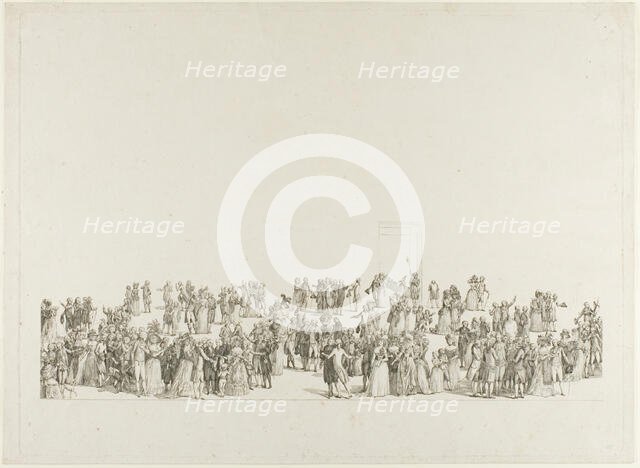 The Exhibition at the Salon du Louvre in 1787, 1787. Creator: Pietro Antonio Martini.