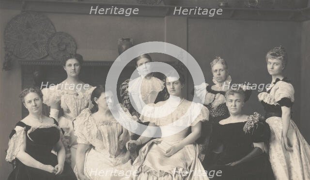 Group portrait of Mrs. Frances (Folsom) Cleveland and the ladies of the Cabinet..., c1897. Creator: Frances Benjamin Johnston.