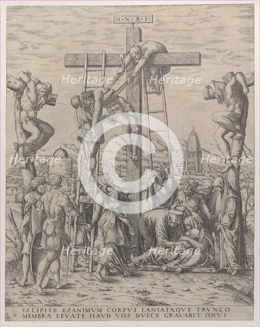 The Descent from the Cross, 1570. Creator: Mario Cartaro.