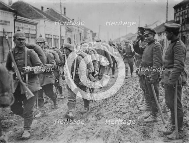 Germans passing thro' Paracin, on Belgrad - Nisch Line, between c1910 and c1920. Creator: Bain News Service.