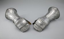 Pair of Mitten Gauntlets, Germany, 19th century (?) in the Innsbruck style of c. 1530/40. Creator: Unknown.