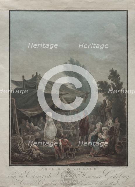 Village Wedding, 1785. Creator: Charles-Melchior Descourtis (French, 1753-1820).