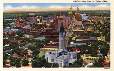 Skyline of Tulsa, Oklahoma, USA, 1948. Artist: Unknown