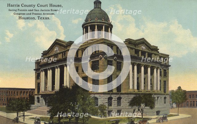 Harris County Court House, Houston, Texas, USA, 1911. Artist: Unknown