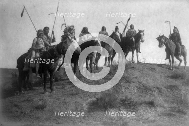 Watching for the signal, c1908. Creator: Edward Sheriff Curtis.
