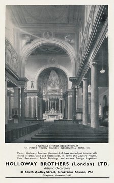 'A Notable Interior Decoration at St. Peter's Italian Church', 1933. Artist: Unknown.