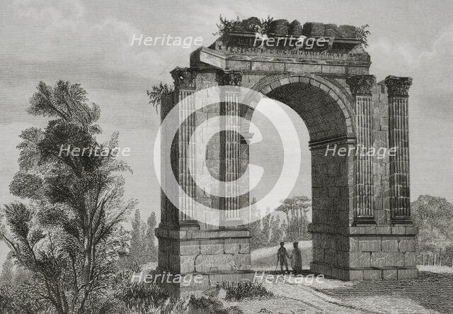 Roda de Bará (Roda de Berà)/Arch of Bará (Arch of Berà), Tarragona province, Catalonia, Spain, 1853. Creator: Antonio Roca Sallent.
