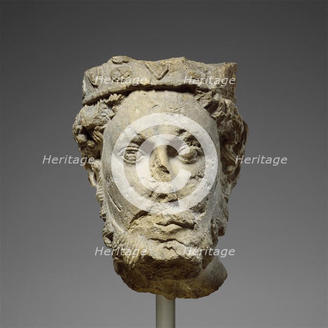 Head of a King, French, ca. 1180. Creator: Unknown.