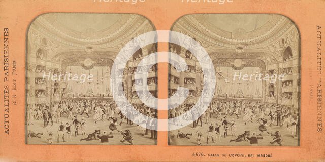Salle de l'Opera, Bal Masque, 1860s. Creator: Adolphe Block.