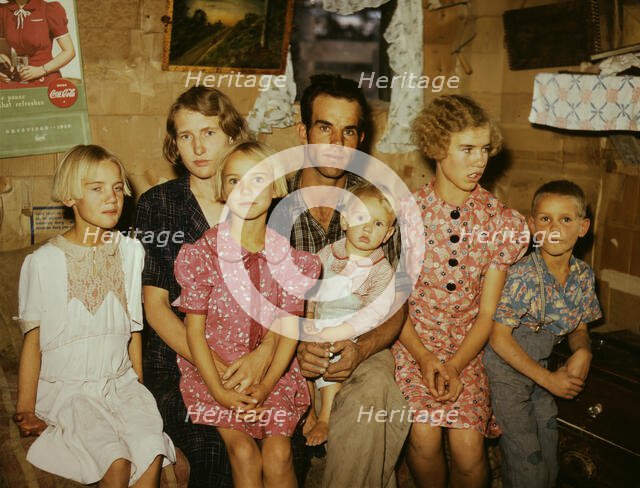 Jack Whinery and his family, homesteaders, Pie Town, New Mexico, 1940. Creator: Russell Lee.