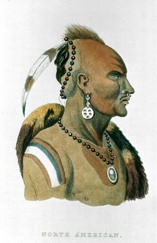 Sewessissing, Chief of the Iowa Indians (North American Plains Indians), 1837. Artist: Unknown