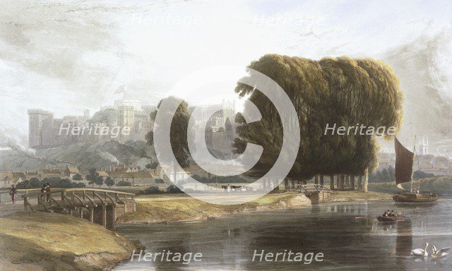 Windsor Castle from the Brocas Meadow, from 'Views of Windsor, Eton and Virginia Water', c1827-30. Creator: William Daniell (1769-1837).