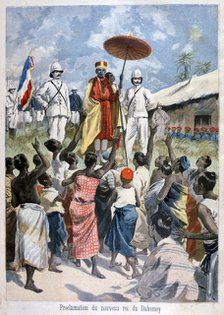 Proclamation of the new King of Dahomey, 1894. Artist: Oswaldo Tofani