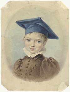 Little boy with a blue beret, 1782-1849. Creator: Johannes Hari.