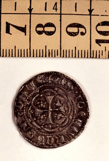 Reverse of an Alfonsín in silver, reign of Peter III the Cerimonious. Mint: Sardinia.