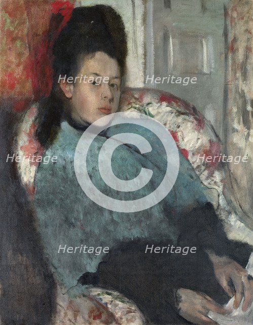 Portrait of Elena Carafa, c. 1875. Artist: Degas, Edgar (1834-1917)