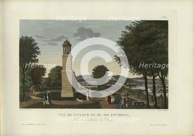 Vue de Saint-Cloud et de ses environs, prise de la Lanterne de Diogène, 1817-1824. Creator: Courvoisier-Voisin, Henri (1757-1830).